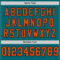 Teal0327-3 Custom Teal Orange-Black Mesh Authentic Throwback Football Jersey
