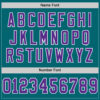 Custom Teal Purple-White Mesh Authentic Throwback Football Jersey