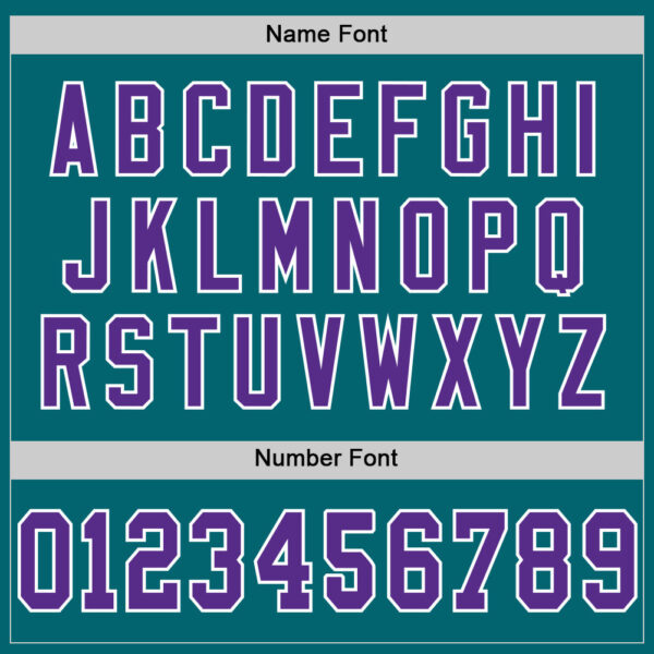 Custom Teal Purple-White Mesh Authentic Throwback Football Jersey