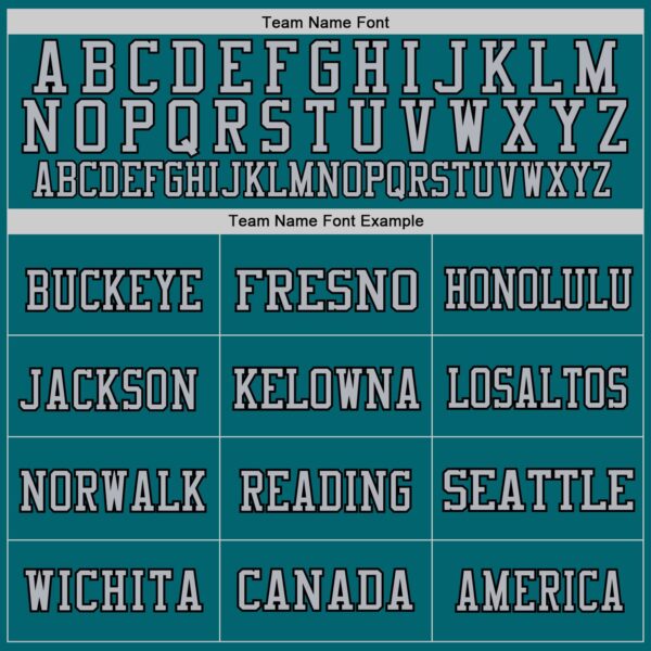 Custom Teal Gray-Black Mesh Authentic Throwback Football Jersey