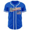 Custom Thunder Blue Vintage USA Flag-Cream Authentic Baseball Jersey