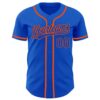 Custom Thunder Blue Orange Authentic Baseball Jersey