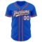 Custom Thunder Blue White Navy-Orange Authentic Baseball Jersey