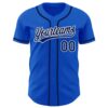 Custom Thunder Blue Navy-White Authentic Baseball Jersey