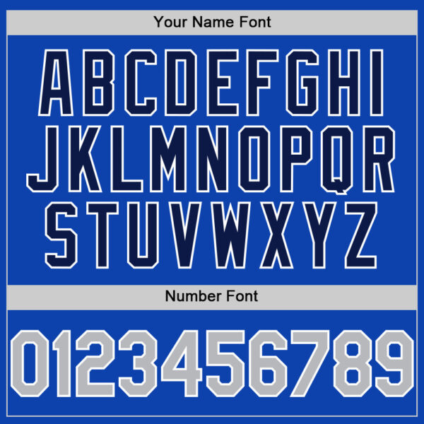 Custom Thunder Blue Gray-Navy Authentic Baseball Jersey