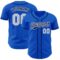 Custom Thunder Blue Gray-Navy Authentic Baseball Jersey