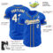 Custom Thunder Blue White-Old Gold Authentic Baseball Jersey