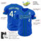 Custom Thunder Blue White-Kelly Green Authentic Baseball Jersey