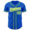 Custom Thunder Blue Neon Green-White Authentic Baseball Jersey