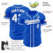 Custom Thunder Blue White-Gray Authentic Baseball Jersey