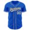 Custom Thunder Blue White-Black Authentic Baseball Jersey