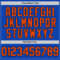 Custom Thunder Blue Orange-Black Authentic Baseball Jersey