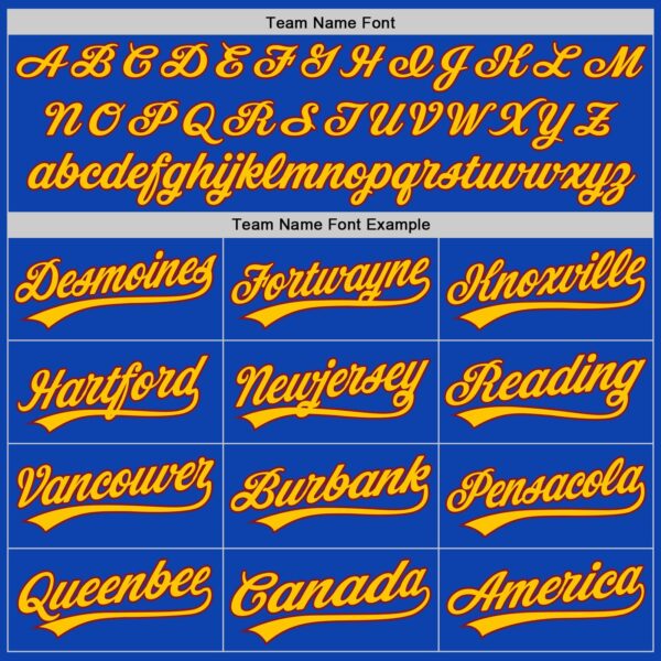 Custom Thunder Blue Yellow-Crimson Authentic Baseball Jersey