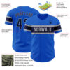 Custom Thunder Blue Navy-Gray Authentic Baseball Jersey