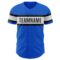 Custom Thunder Blue Black-White Authentic Baseball Jersey