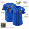 Custom Thunder Blue Black-White Authentic Baseball Jersey