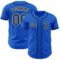 Custom Thunder Blue Black-White Authentic Baseball Jersey