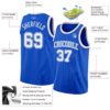 Custom Thunder Blue White Authentic Basketball Jersey