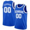 Custom Thunder Blue White Authentic Basketball Jersey