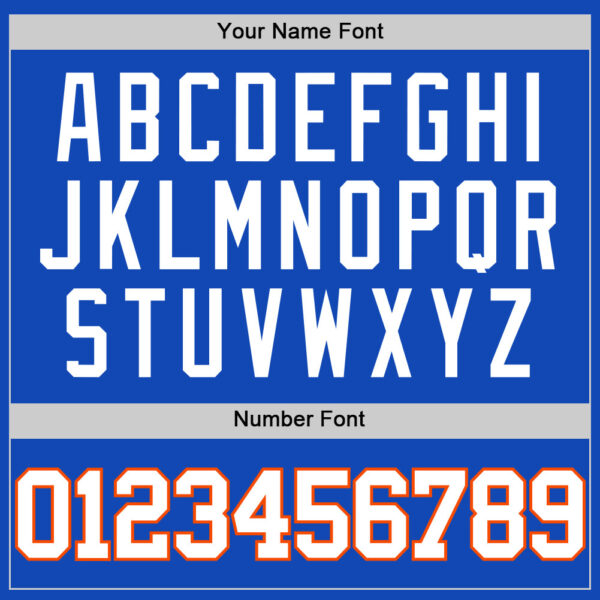 Custom Thunder Blue White-Orange Authentic Basketball Jersey