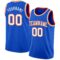Custom Thunder Blue White-Orange Authentic Basketball Jersey