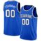 Custom Thunder Blue White-Black Authentic Basketball Jersey