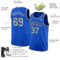 Custom Thunder Blue Gray-Black Authentic Basketball Jersey