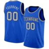 Custom Thunder Blue Gray-Black Authentic Basketball Jersey