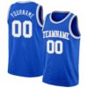 Custom Thunder Blue White-Gray Authentic Basketball Jersey