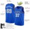 Custom Thunder Blue Gray White-Navy Authentic Basketball Jersey