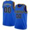 Custom Thunder Blue Navy-Gold Authentic Basketball Jersey