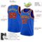 Custom Thunder Blue Red-Gold Authentic Basketball Jersey