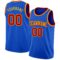 Custom Thunder Blue Red-Gold Authentic Basketball Jersey