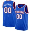 Custom Thunder Blue White-Red Authentic Basketball Jersey