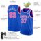 Custom Thunder Blue Pink-White Authentic Basketball Jersey
