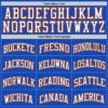 Custom Thunder Blue White Navy Orange-Gold Authentic Basketball Jersey