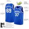 Custom Thunder Blue White-Light Blue Authentic Basketball Jersey