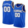 Custom Thunder Blue White-Old Gold Authentic Basketball Jersey