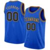 Custom Thunder Blue Black-Old Gold Authentic Basketball Jersey