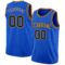 Custom Thunder Blue Black-Old Gold Authentic Basketball Jersey