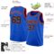Custom Thunder Blue Black-Orange Authentic Basketball Jersey