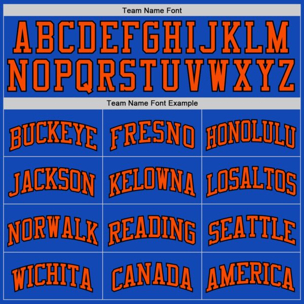 Custom Thunder Blue Black-Orange Authentic Basketball Jersey