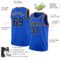 Custom Thunder Blue Navy-Old Gold Authentic Basketball Jersey
