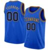 Custom Thunder Blue Navy-Old Gold Authentic Basketball Jersey