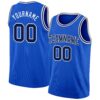 Custom Thunder Blue Navy-White Authentic Basketball Jersey