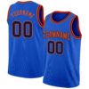 Custom Thunder Blue Navy-Orange Authentic Basketball Jersey