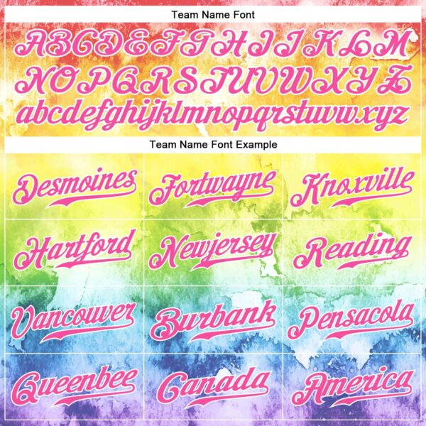 Custom Tie Dye Light Blue-Pink 3D Rainbow Authentic Baseball Jersey