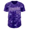 Custom Tie Dye Purple-White Authentic Baseball Jersey