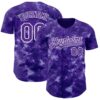 Custom Tie Dye Purple-White Authentic Baseball Jersey