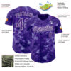 Custom Tie Dye Purple-White Authentic Baseball Jersey